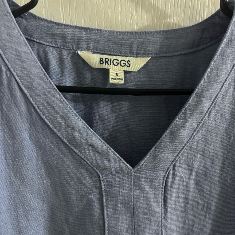 Briggs Linen Blue Dress - Picture 2 of 4